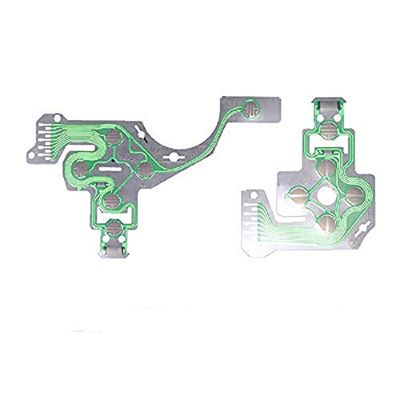 2X Replacement Buttons Ribbon Circuit Board for PS4 Dualshock 4 Pro Slim Controller Conductive Film Keypad Flex Cable PCB Green Version (JDS-030)