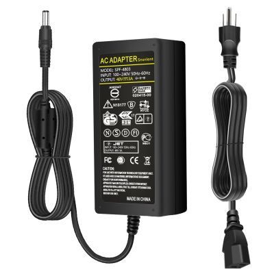 Snsnlent AC DC 48V 3A Power Supply Adapter 144W 48V Charger 48V 3A Switching Power Transformers Interface 5.5 x 2.5mm Suitable for POE Routers Switches Control Systems