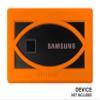 Alltravel Silicone Bumper Sleeve for Samsung T7, T7 Touch Portable SSD - 1TB, 2TB, 500GB - USB 3.2 External Solid State Drives (Orange) view 3