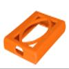 Alltravel Silicone Bumper Sleeve for Samsung T7, T7 Touch Portable SSD - 1TB, 2TB, 500GB - USB 3.2 External Solid State Drives (Orange) view 4