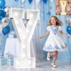 Pooqla 4 FT Marquee Letters, Light Up Letter Y, Cool White and Warm White view 1