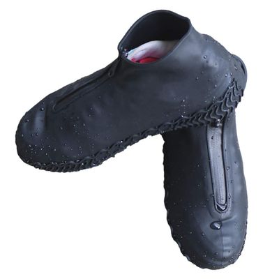 EXCEART 1pair Anti-Skid Silicone Shoe Covers s Reusable Rain Boots Protector for Outdoor Use Easy to Clean Wear Resistant for Mud and Splash Protection