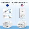 LENCENT 2 Pack Europe to US Plug Adapter,European to USA Adapter, American Outlet Plug Adapter, EU to US Adapter, Europe to USA Travel Plug Converter view 2