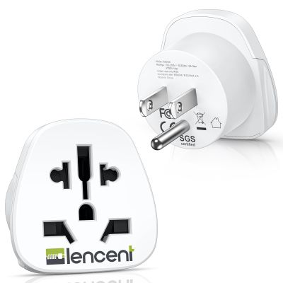 LENCENT World to US Plug Adapter, [2 Packs] European EU Europe/UK/Australia/China/Italy to USA American Outlet Power Adaptor Travel Plug Adapter