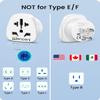 LENCENT World to US Plug Adapter, [2 Packs] European EU Europe/UK/Australia/China/Italy to USA American Outlet Power Adaptor Travel Plug Adapter view 2