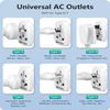 LENCENT World to US Plug Adapter, [2 Packs] European EU Europe/UK/Australia/China/Italy to USA American Outlet Power Adaptor Travel Plug Adapter view 3