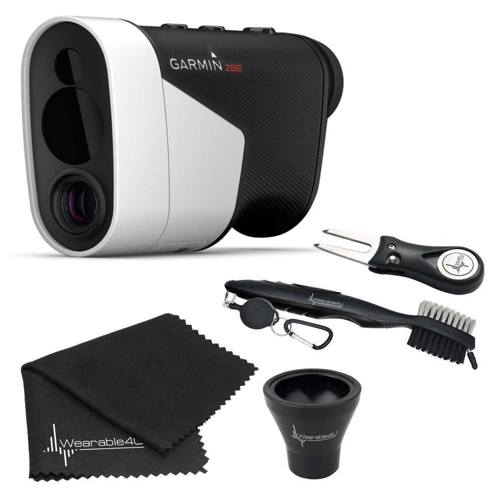 Wearable4U - Garmin Approach Z82 (2020 Release) Golf GPS Laser Rangefinder with Included Lens Cloth, Carabiner and Ultimate Golf 3 Tools Bundle