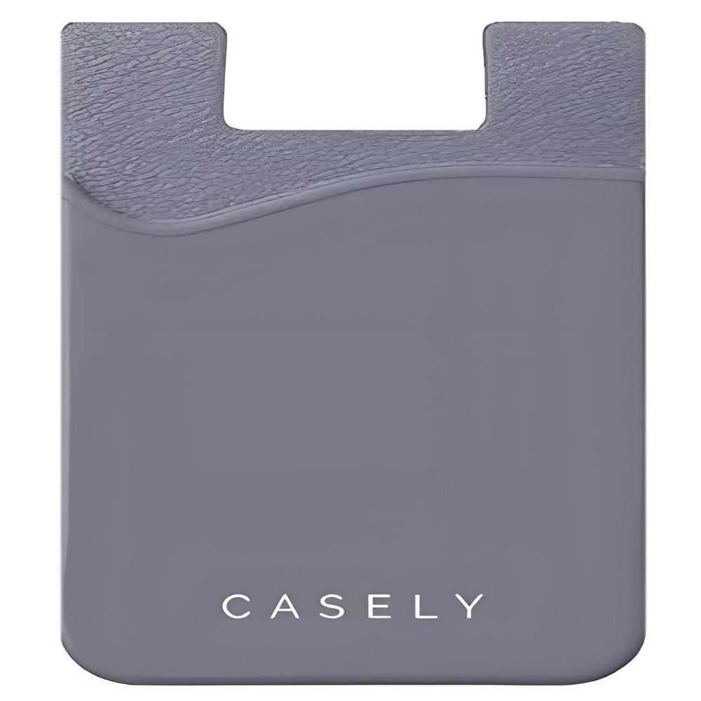 Casely Gray Silicone Wallet | Holds Up to 4 Cards, Universal Size, Strong Adhesive, Remove and Reuse, Smooth and Flexible