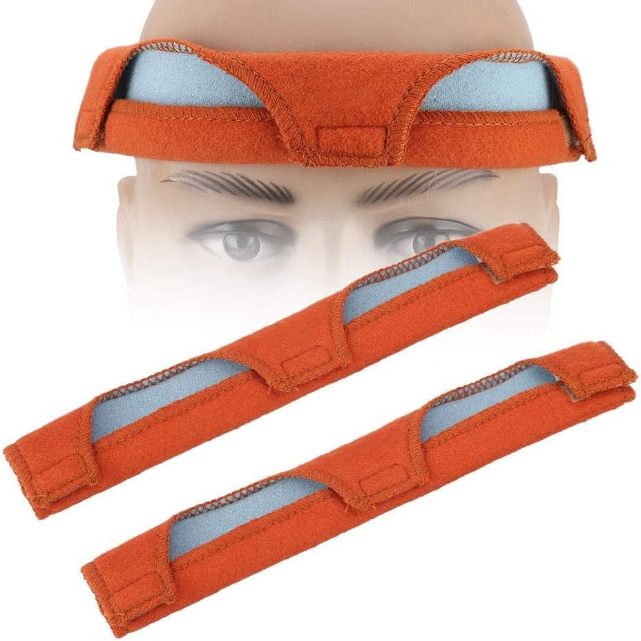 Hard Hat Sweatband, 2 Pcs Red Antiperspirant Belt Hard Hat Helmet Air Cushioned for Worker