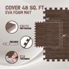Yes4All EVA Interlocking Mats, Puzzle Floor Tiles, Foam Floor Padding with Border for Furniture, Home Space, Living Room, Garage 48 SQFT view 2