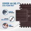Yes4All EVA Interlocking Mats, Puzzle Floor Tiles, Foam Floor Padding with Border for Furniture, Home Space, Living Room, Garage 48 SQFT view 2
