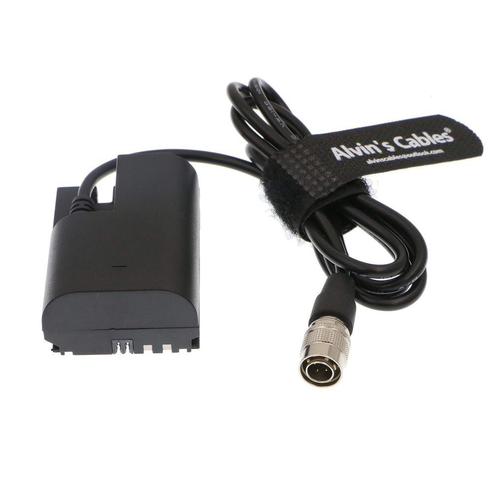 Alvin's Cables LP E6 Dummy Battery to Hirose 4 Pin Male for Canon 5D4 5DSR 5D2 5D3 6D 60D 7D 7D2 70D 80D