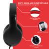 LORELEI X6 Over-Ear Headphones with Microphone, Lightweight Foldable & Portable Stereo Bass Headphones with 1.45M No-Tangle,Wired Headphones for Smartphone Tablet MP3 / 4 (Black-Red) view 4