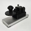CW Morse Code Keys Micro Navy Style Morse Code Key with 1/4 Anodized Aluminum Base, Black view 2