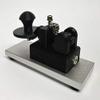 CW Morse Code Keys Micro Navy Style Morse Code Key with 1/4 Anodized Aluminum Base, Black view 3