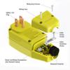 Tower Manufacturing 30434009 Auto-Reset 15 AMP Right Angle GFCI Plug, Black - [2 Pack] view 3