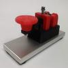 CW Morse Code Keys Micro Morse Code Key with 1/4 Anodized Aluminum Base, Black and Red view 2