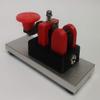 CW Morse Code Keys Micro Morse Code Key with 1/4 Anodized Aluminum Base, Black and Red view 3