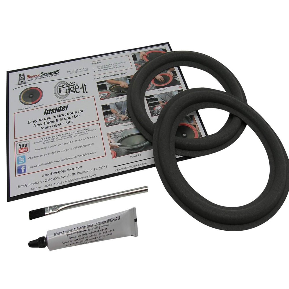 8" Foam Speaker Repair Kit, OD: 7.5", Roll OD: 7.125", Cone: 5.75", ID: 5.25", FSK-810 (Pair)