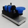 CW Morse Code Keys Camel Back Morse Code Key with 1/4 Anodized Aluminum Base, Black and Blue view 1