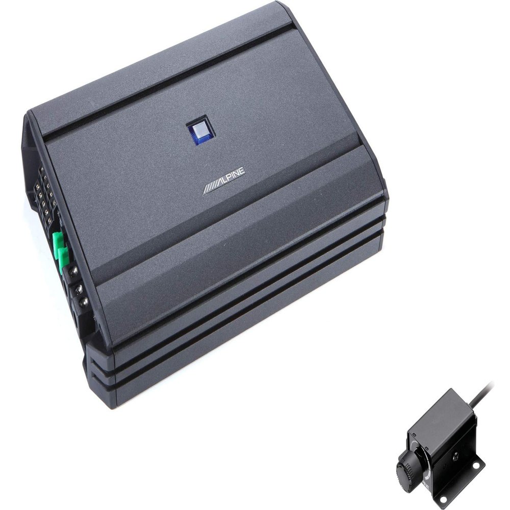 Alpine S-A55V 5 Channel Digital Amplifier w/Alpine RUX-KNOB.2 Remote Bass Level Control
