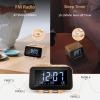 uscce Digital Dual Alarm Clock Radio for Bedrooms with Weekday/Weekend Mode view 4