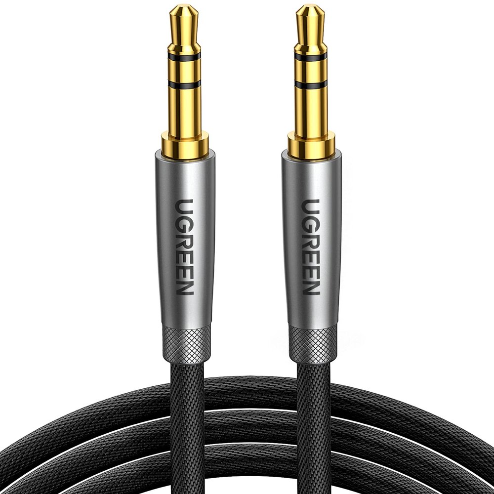 UGREEN 3.5mm Audio Cable Nylon Braided Aux Cord Male to Male Stereo Hi-Fi Sound for Headphones Car Home Stereos Speakers Tablets Compatible with iPhone iPad iPod Echo More 3FT