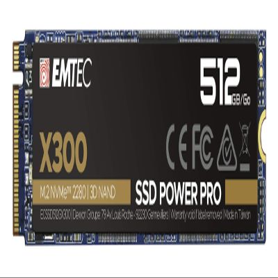 Emtec X300 Power Pro 512GB M.2 2280 PCIe Gen 3.0 x4 Internal Solid State Drive (SSD) - ECSSD512GX300