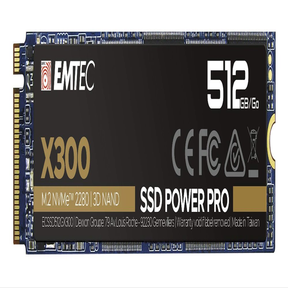 Emtec X300 Power Pro 512GB M.2 2280 PCIe Gen 3.0 x4 Internal Solid State Drive (SSD) - ECSSD512GX300