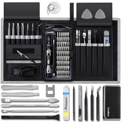 80 IN 1 Professional Computer Repair Tool Kit, Precision Screwdriver Set with 56 Bits, Magnetic Screwdriver Set for Laptop, PC, MacBook, Tablet, iPhone, PS4, Electronics, Gamer Tech Gifts for Men