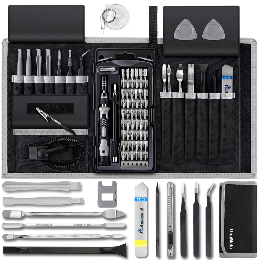 80 IN 1 Professional Computer Repair Tool Kit, Precision Screwdriver Set with 56 Bits, Magnetic Screwdriver Set for Laptop, PC, MacBook, Tablet, iPhone, PS4, Electronics, Gamer Tech Gifts for Men