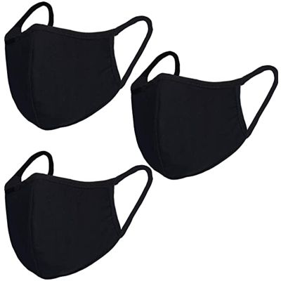 Black Dust Face Mask - All Cotton - Reusable Cloth Comfy Fabric Mask