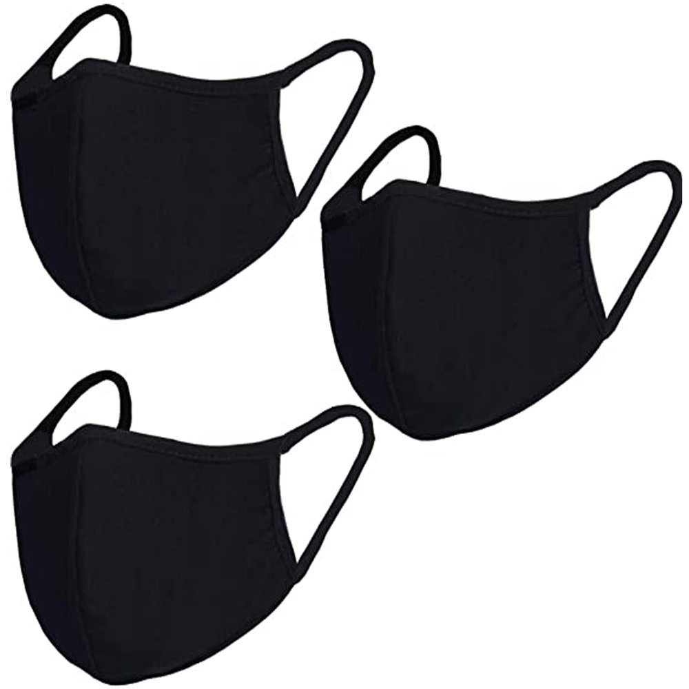 Black Dust Face Mask - All Cotton - Reusable Cloth Comfy Fabric Mask