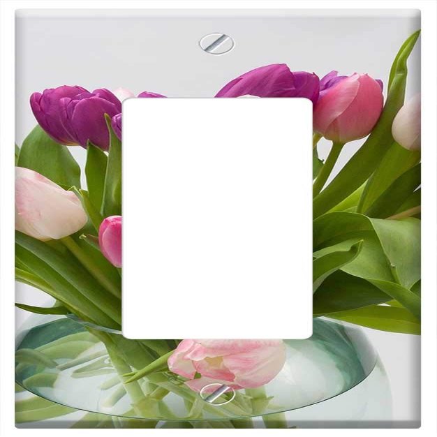Switch Plate Single Rocker/GFCI - Tulip Tulip Bouquet Spring Flower Bouquet 4