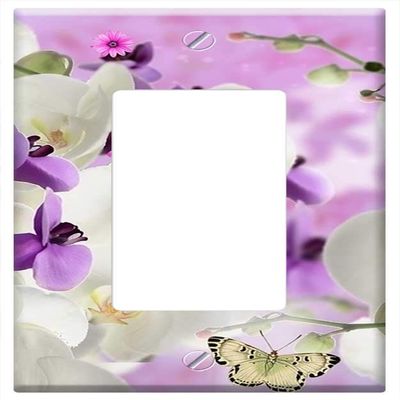 Switch Plate Single Rocker/GFCI - Orchids Flowers Garden Orquidea Nature Spring 2