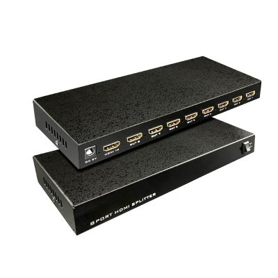 1x8 HDMI Splitter by Anlink-1 in 8 Out,Premium Quality Ultra HD 4K 60HZ 2.0 1x8 HDMI Splitter High Resolutions Up to 4Kx2K&3D,Supports EDID and HDCP Control - Adapter Included