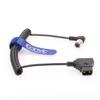 Hirose 4Pin Male to D-Tap for Zoom F8 Sound Devices 633/644/688 (Right Angle 4pin Coiled Cable) view 1