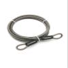 LORADAR 4mm Thick5/32" 7FT,15FT,30FT Braided Steel Coated Security Thin Cable Anti-Lost Steel Cable Luggage Lock Safety Cable Wire Double Loop (15FT) view 1