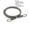 LORADAR 4mm Thick5/32" 7FT,15FT,30FT Braided Steel Coated Security Thin Cable Anti-Lost Steel Cable Luggage Lock Safety Cable Wire Double Loop (15FT) view 3