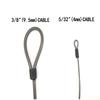 LORADAR 4mm Thick5/32" 7FT,15FT,30FT Braided Steel Coated Security Thin Cable Anti-Lost Steel Cable Luggage Lock Safety Cable Wire Double Loop (15FT) view 4
