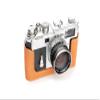 BolinUS S3 Film Camera Case, Handmade Genuine Real Leather Half Camera Case Bag Cover for Nikon S3 Film Camera With Hand Strap (Yellow) view 2