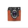 Minolta CLE Case, BolinUS Handmade Genuine Real Leather Half Camera Case Bag Cover for Minolta CLE with Hand Strap (LavaBrown) view 1