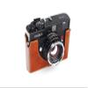 Minolta CLE Case, BolinUS Handmade Genuine Real Leather Half Camera Case Bag Cover for Minolta CLE with Hand Strap (LavaBrown) view 3