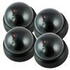 Pearl Enterprise Dummy Security Camera Fake Camera, Outdoors Dummy Dome Wireless Surveillance System with Motion Light Realistic Look with Flashing Red LED Light for Home or Business (Pack of 4) view 1