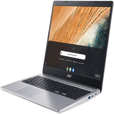 Acer Chromebook 315 15.6" HD Intel N4000 4GB RAM 32GB eMMC Webcam BT Chrome OS + Protective Sleeve, Silver (NX.HKBAA.002)