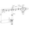 AMER Dual LCD LED Monitor Desk Mount Stand with C-clamp | Heavy Duty Fully Adjustable Arms Hold 2 Screens up to 32 inches (2EZCLAMP) view 3