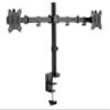 AMER Dual LCD LED Monitor Desk Mount Stand with C-clamp | Heavy Duty Fully Adjustable Arms Hold 2 Screens up to 32 inches (2EZCLAMP) view 4