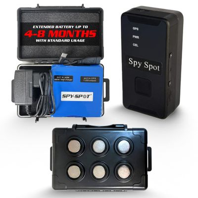 SpySpot Tracking Kit - 4G Queclink GL320MG GPS Tracker with Magnetic Waterproof Case, Battery and USB Adapter - Subscription Required