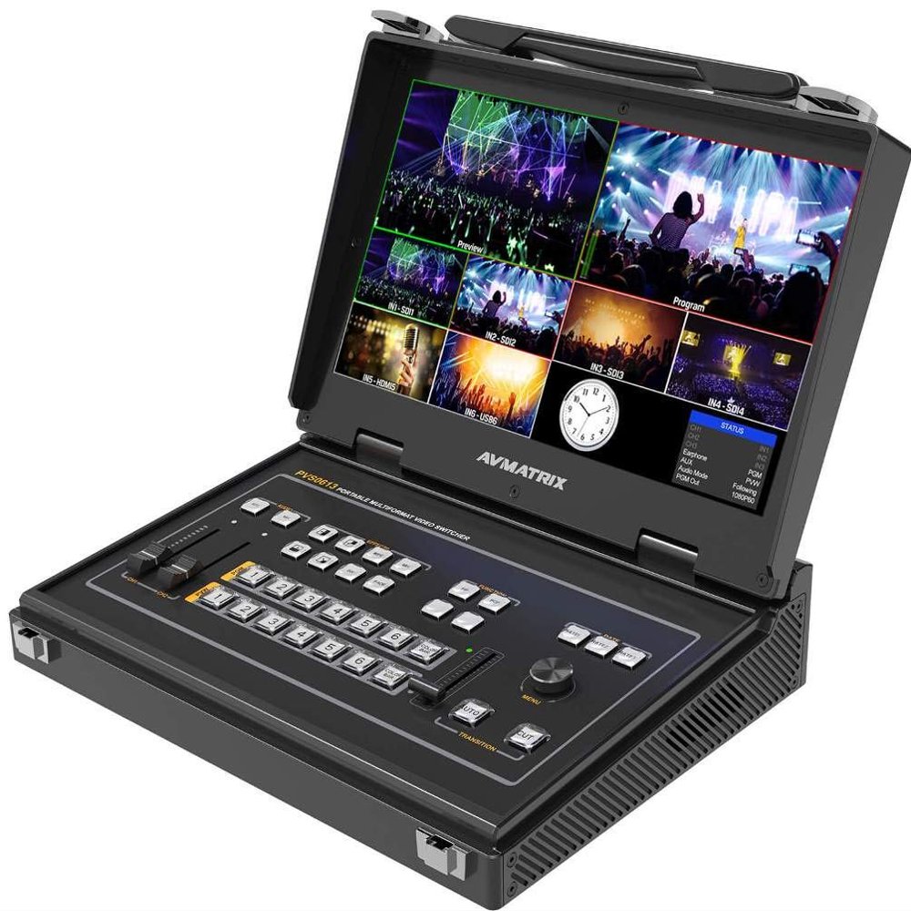 AVMATRIX PVS0613 13.3" FHD LCD Portable 6CH SDI/HDMI Multi-Format Video Switcher
