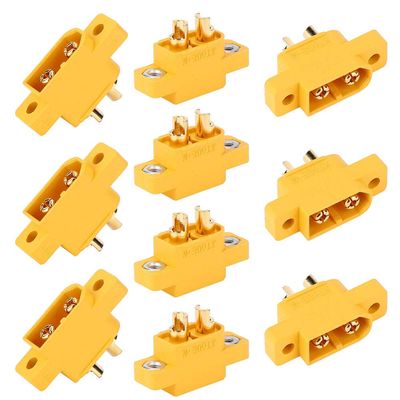 Amass 10 Pcs XT60E-M Mountable XT60 Male Plug Connector for RC Models Multicopter  